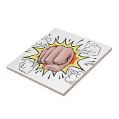 爆発の握りこぶしのイラストレーション タイル (側面)