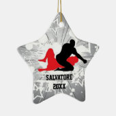 爆発の星のレスリング選手のクリスマスのオーナメント セラミックオーナメント (右)