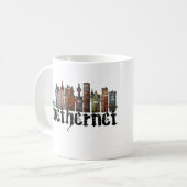 爆発の木枠のマグ コーヒーマグカップ (正面左)