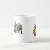 爆発の木枠のマグ コーヒーマグカップ (中央)