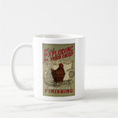 爆発のWitckerの鶏の仕上げの学校 コーヒーマグカップ (左)