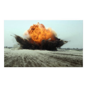 爆発は噴火します フォトプリント           