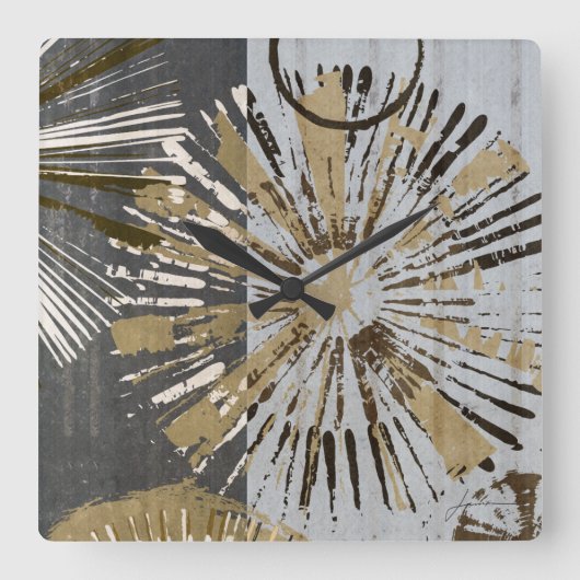 爆発はIIIをタイルを張ります スクエア壁時計 (正面)