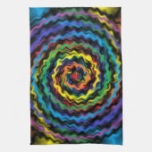 爆発カラフル音 キッチンタオル (縦)