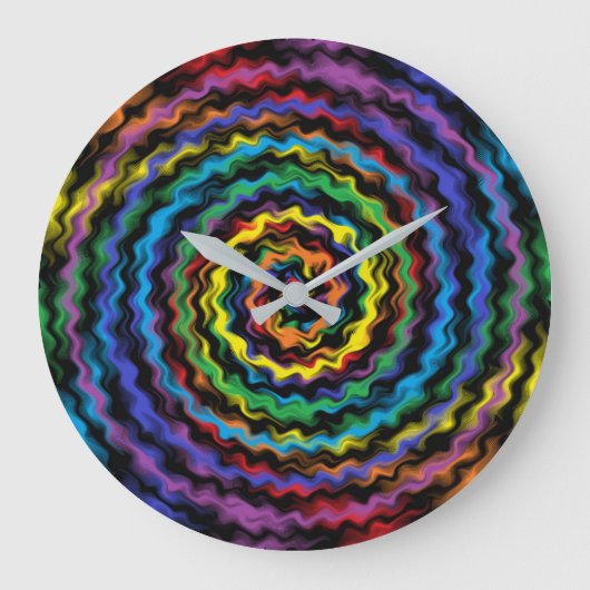 爆発カラフル音 ラージ壁時計 (正面)