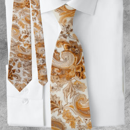 爆発ペイズリーパターンフローラ桃 ネクタイ