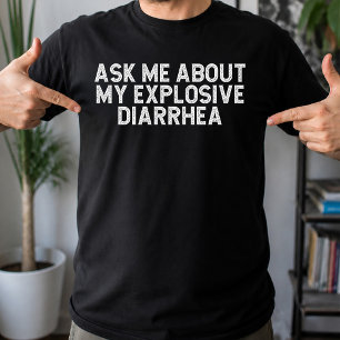 爆発下痢について聞いてね レトロ おもしろ Tシャツ