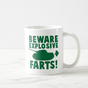 爆発性の屁を用心して下さい! コーヒーマグカップ