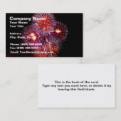 爆発性の花火のお祝い 名刺 (正面/裏面)