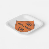 爆発物標識 ペーパープレート (傾斜あり)