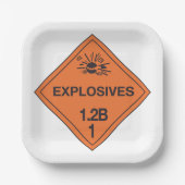 爆発物標識 ペーパープレート (正面)