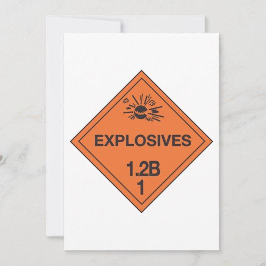 爆発物標識 招待状 (正面)