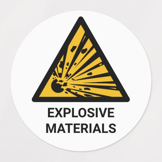 爆発物警告の危険 ラベル (デザイン2)