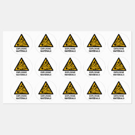 爆発物警告の危険 ラベル