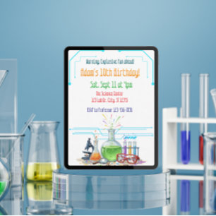 爆発的おもしろ科学ラボ 誕生日 招待状
