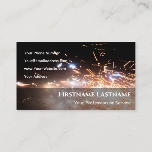 爆発的きらめくなビジネスの花火 名刺 (裏面)
