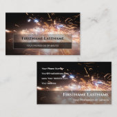 爆発的きらめくなビジネスの花火 名刺 (正面/裏面)