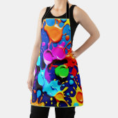 爆発的なネオン色の抽象芸術アート エプロン (インサイチュ)