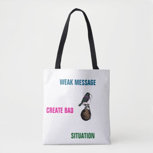 爆発的なメッセージ トートバッグ (正面)