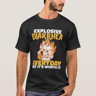 爆発的な下痢ホットチリソーススパイシーな唐辛子 Tシャツ