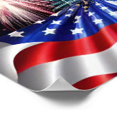 「爆発的な愛国的な祝花火: Bで ポスター (角)