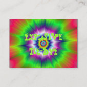 爆発的な絞り染めカード 名刺 (裏面)