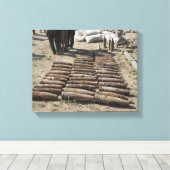 爆発装置の特定と発明 キャンバスプリント (インサイチュ (ウッドフロア))