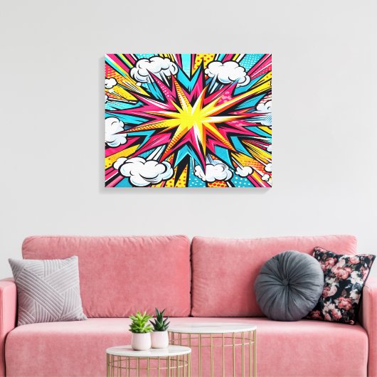 爆発 キャンバスプリント (インサイチュ (リビング))