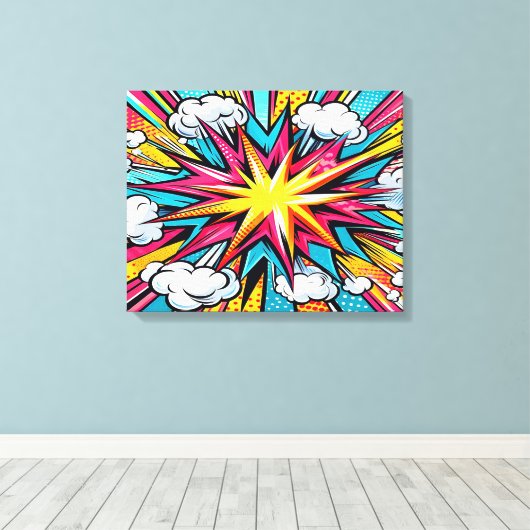 爆発 キャンバスプリント (インサイチュ (ウッドフロア))
