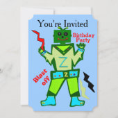爆破ロボット少年と星の誕生日パーティー 招待状 (正面)