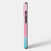 爆破絵を描抽象芸術ピンクターコイズ薄紫 Case-Mate iPhoneケース (裏面 / 左)