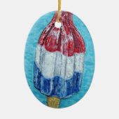 爆竹の爆弾のアイスキャンデーの芸術の元の絵画 セラミックオーナメント (正面)