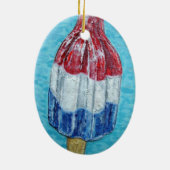 爆竹の爆弾のアイスキャンデーの芸術の元の絵画 セラミックオーナメント (裏面)