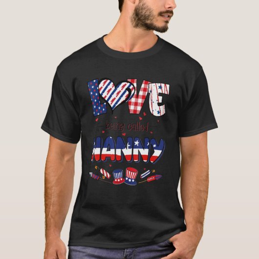爆竹アメリカ国旗誇りを持ったの愛が呼ばれる Tシャツ (正面)