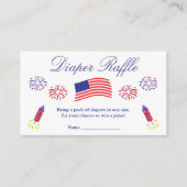 爆竹ベビーシャワーおむつラッフルカード エンクロージャーカード (正面)