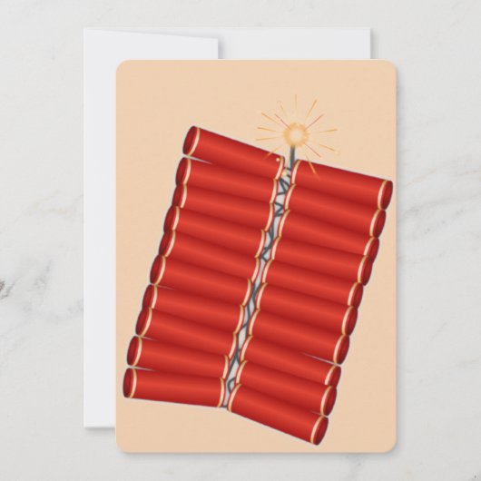 爆竹中国の類 招待状 (正面)