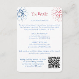 爆竹赤白青QRコード結婚の詳細 エンクロージャーカード