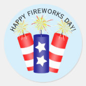 爆竹7月4日 ラウンドシール (正面)