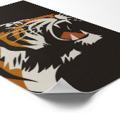 爆笑する虎ヴィンテージ動物ポスター ポスター (角)