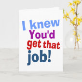爆笑の新ジョブおめでとう カード (黄色い花)