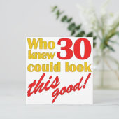 爆笑の30歳誕生日パーティー招待状 招待状 (スタンド正面)