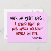 爆笑ナースの名言 ポストカード (正面/裏面)