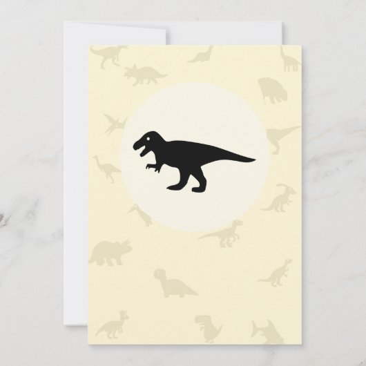 爆笑パーソナライズされた恐竜1歳の誕生日 招待状 (裏面)