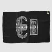 爆薬の廃棄処理シニアEODバッジ ゴルフタオル (横)