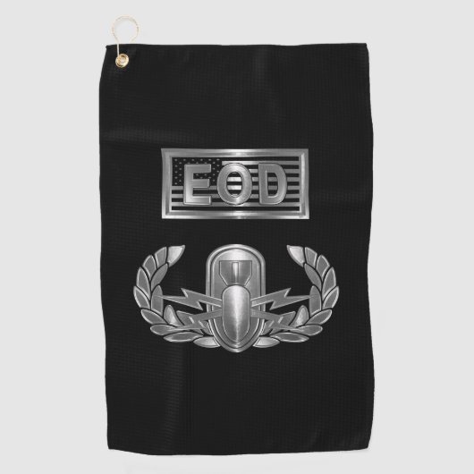 爆薬処理基本EODバッジ ゴルフタオル (正面)