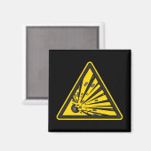 爆薬警告標識磁石 マグネット (正面/裏面)