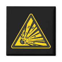 爆薬警告標識磁石