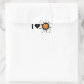 爆薬I大好きバスケットボール ラウンドシール (バッグ)