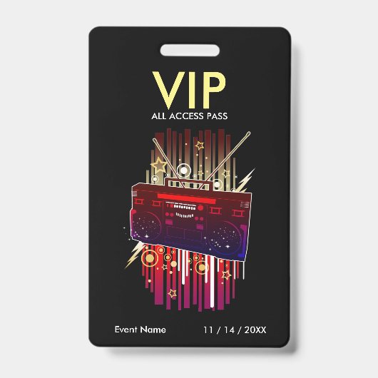 爆音ラジオVIPアクセスパス バッジ (正面)