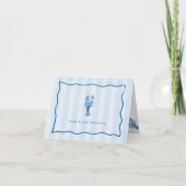 「爪に感謝」ブルーストライプロブスター サンキューカード (正面)